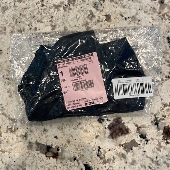 NWT J.Crew High-rise cheeky bikini bottom. Size Small, Black, Style BC126 - Picture 11 of 11